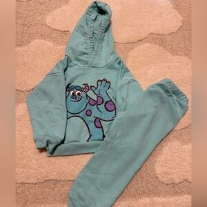 Kids Blue Hoodie and Pants Set with Monsters Inc Print